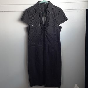 Black polka dot dress